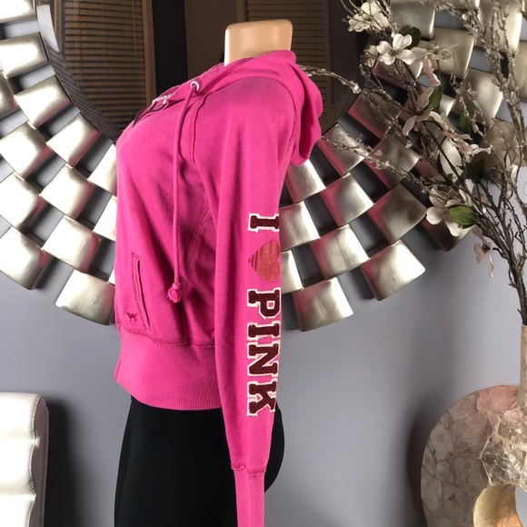 PINK Victoria’s Secret I ❤️ Pink Hoodie - Picture 3 of 8